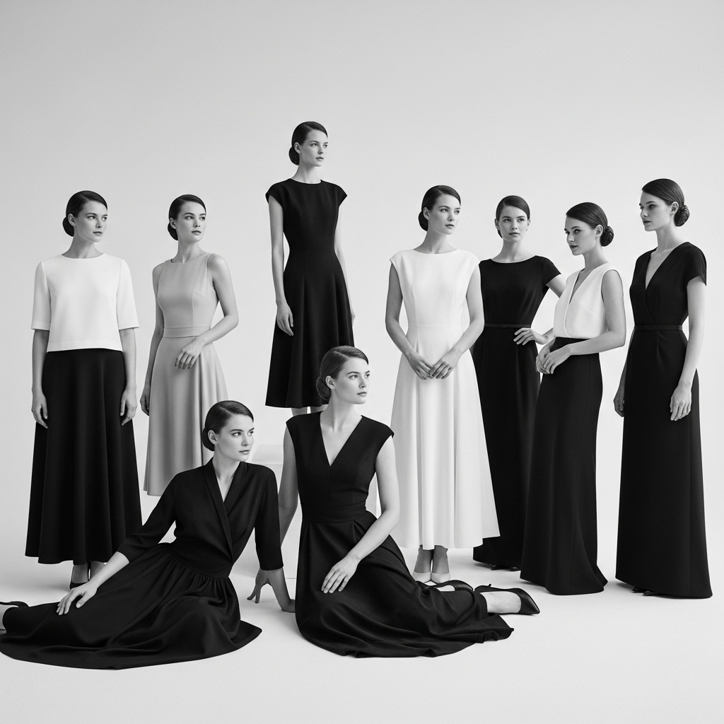 Ponadczasowa elegancja: stylizacje w czerni i bieli